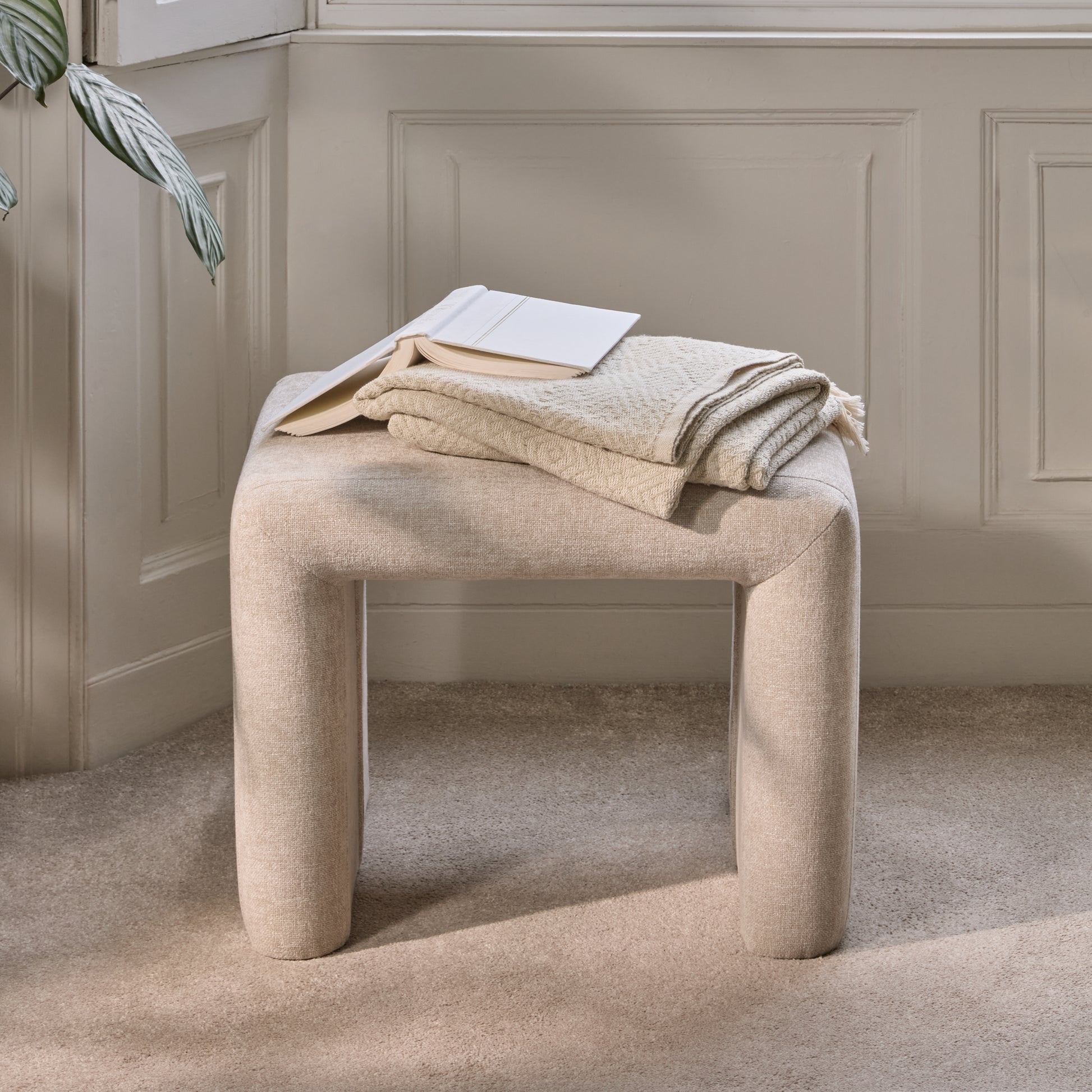 Kamiko Dining Stool - Mink Taupe - Laura James