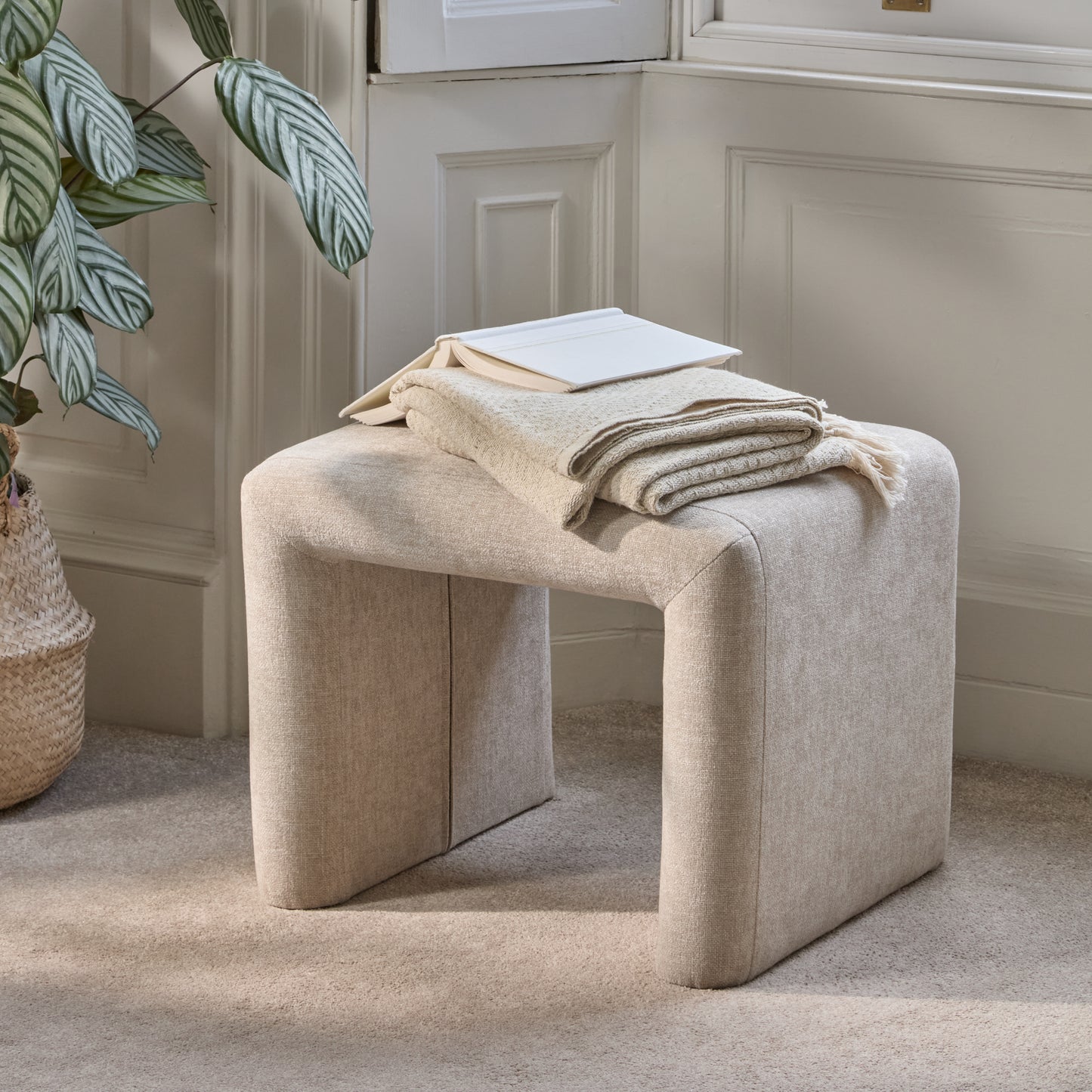 Kamiko Dining Stool - Mink Taupe - Laura James