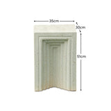 Karasi Concrete Rectangular Garden Side Table - Pearl Terrazzo