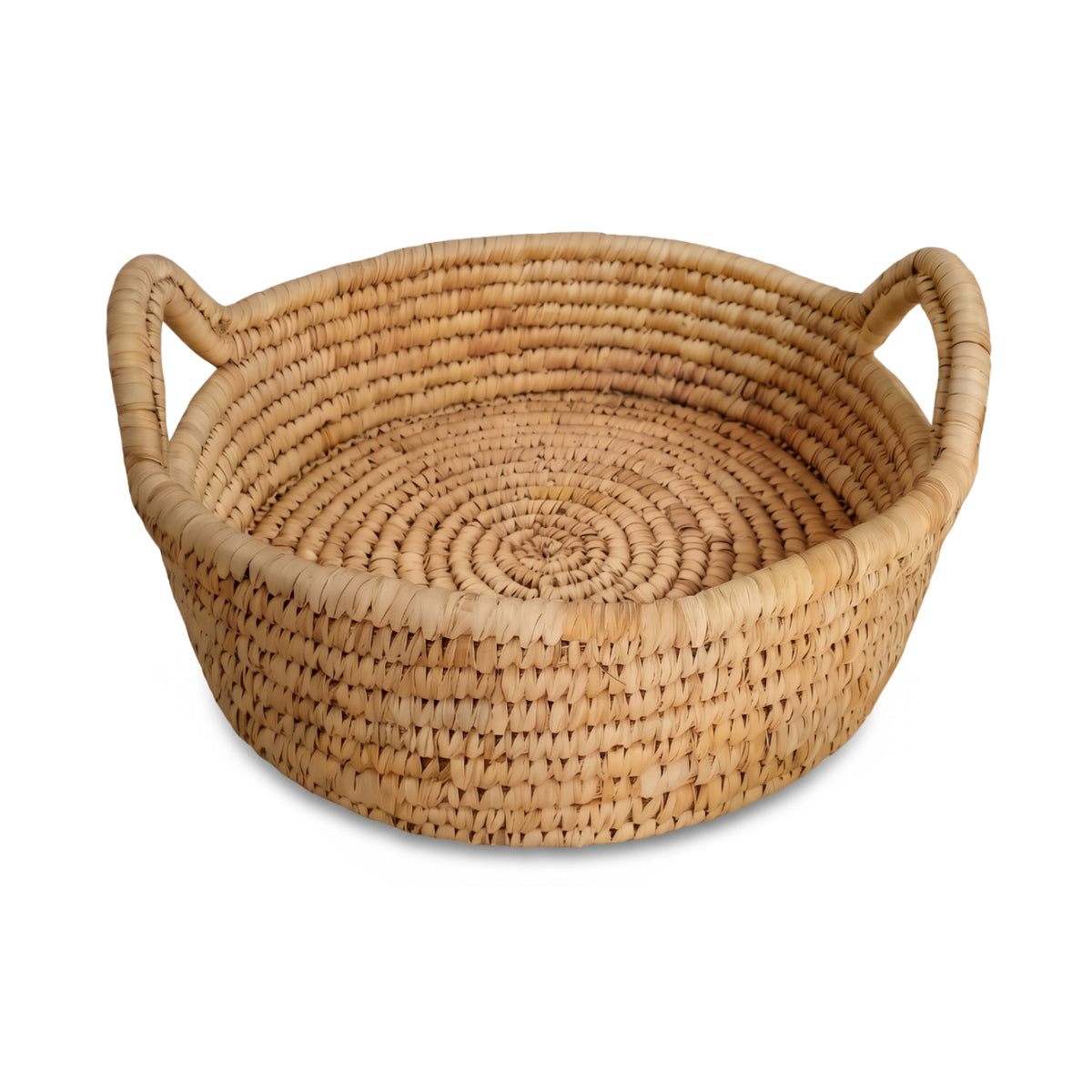 Kasheli 45cm Round Sea Grass Tray - Natural Date Leaf