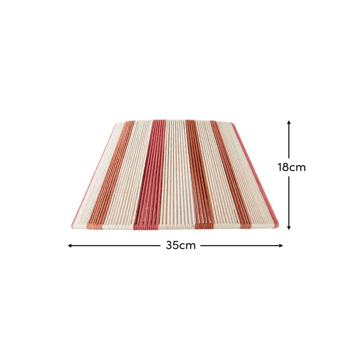 Kateli 35cm Cotton Empire Table Lamp - Paprika Stripe - Laura James 