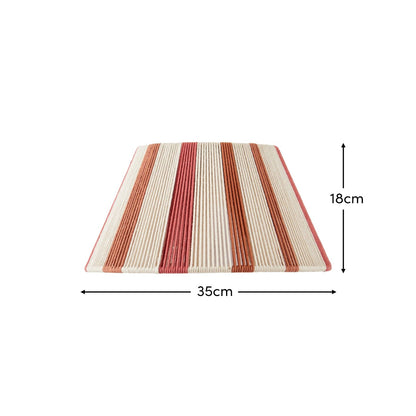 Kateli 35cm Cotton Empire Table Lamp - Paprika Stripe - Laura James 