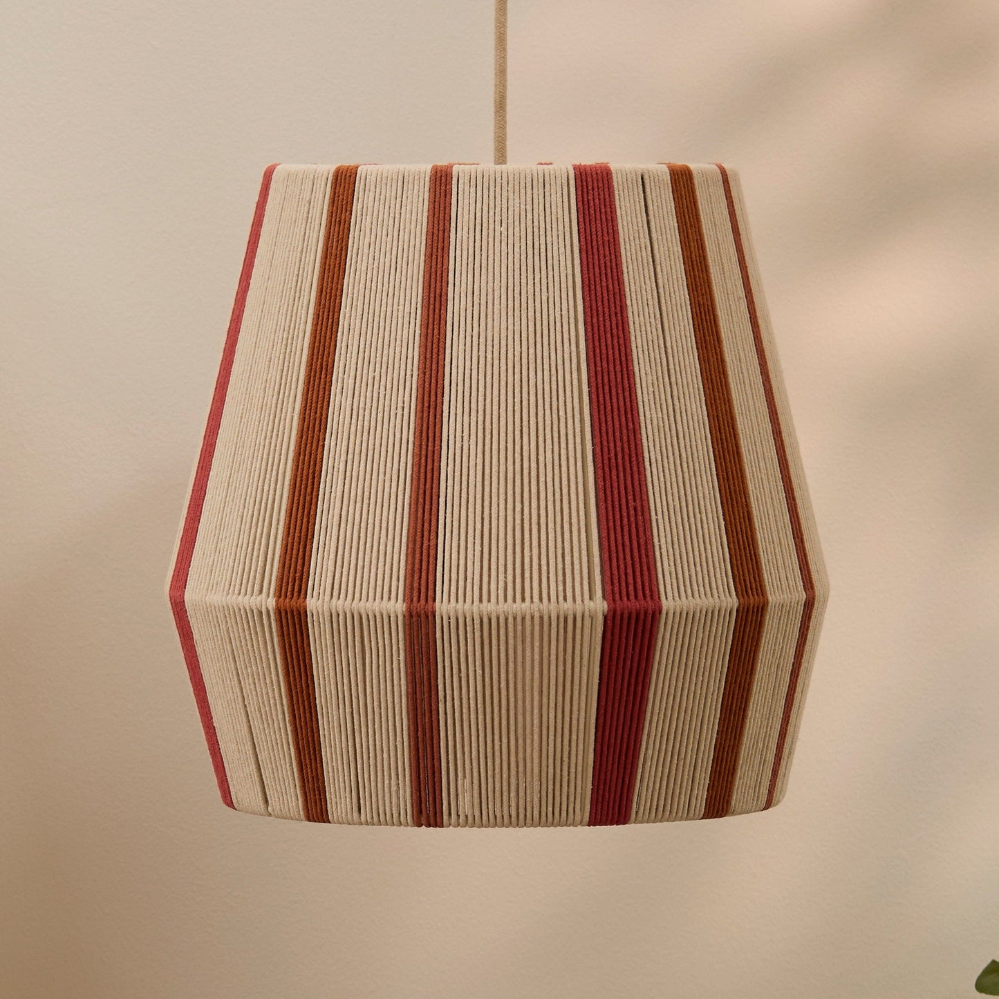 Kateli 35cm Pendant Light - Paprika Stripe - Laura James 