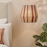 Kateli 35cm Pendant Light - Paprika Stripe - Laura James 