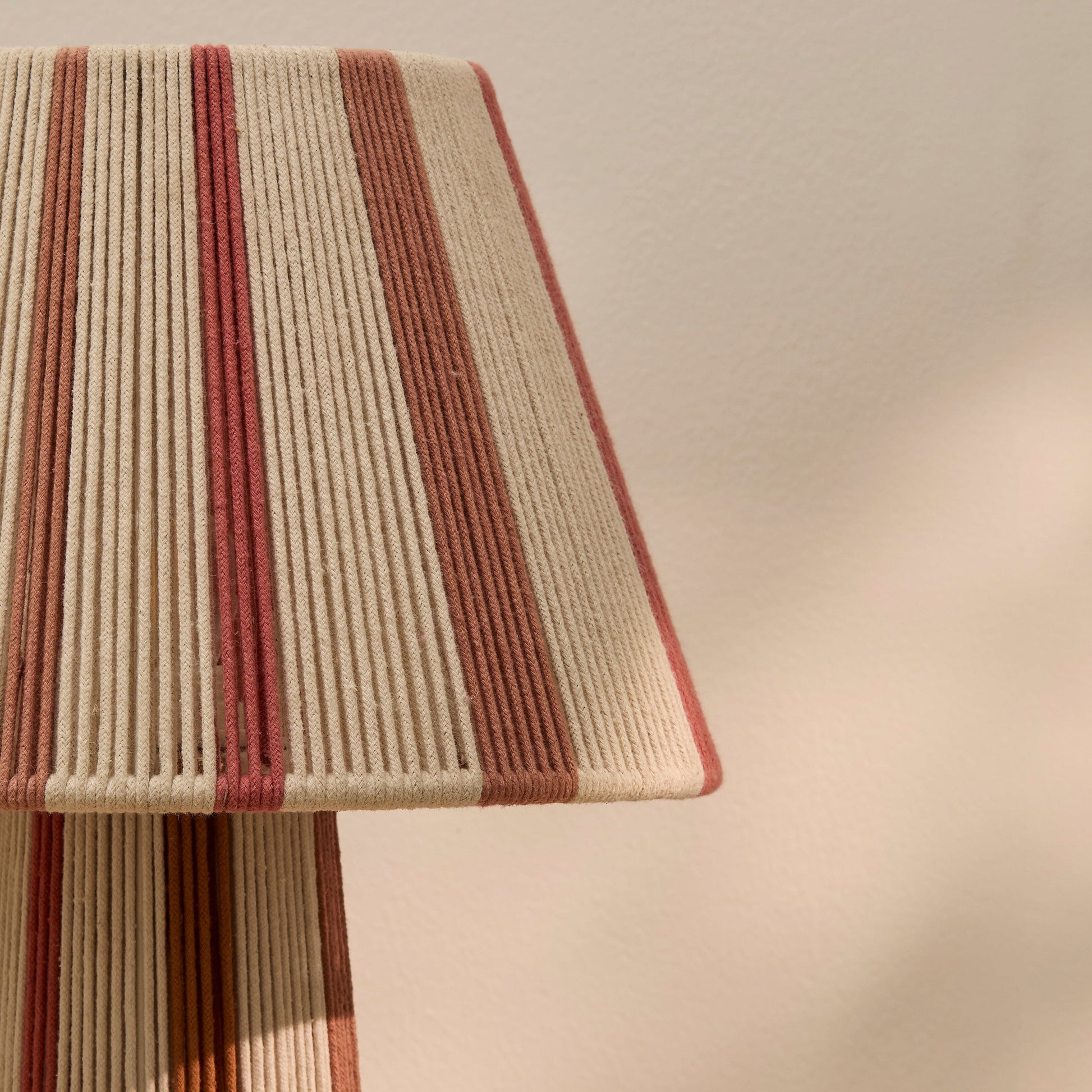 Kateli Paprika Stripe Large Table Lamp - 45cm - Laura James 