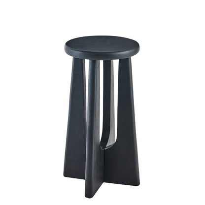 Kehlani Jet Black Mango Wood Bar Stool - Laura James