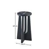 Kehlani Jet Black Mango Wood Bar Stool - Laura James