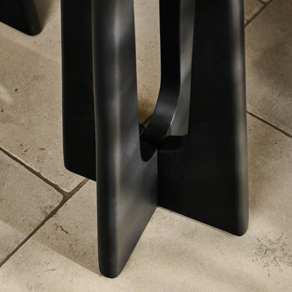 Kehlani Jet Black Mango Wood Bar Stool - Laura James 