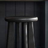 Kehlani Jet Black Mango Wood Bar Stool - Laura James 