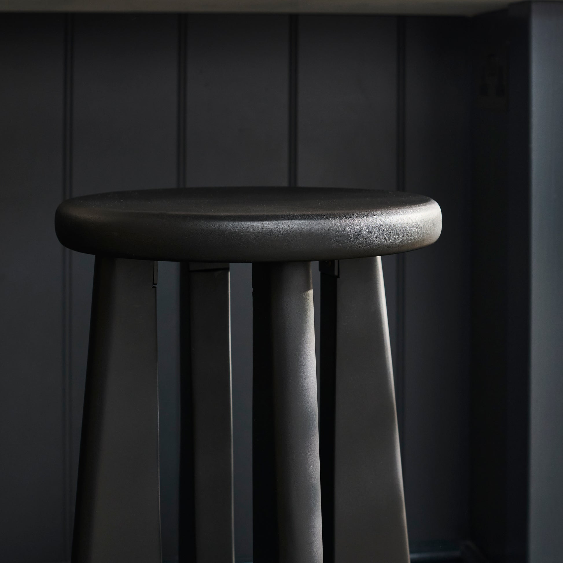 Kehlani Jet Black Mango Wood Bar Stool - Laura James 