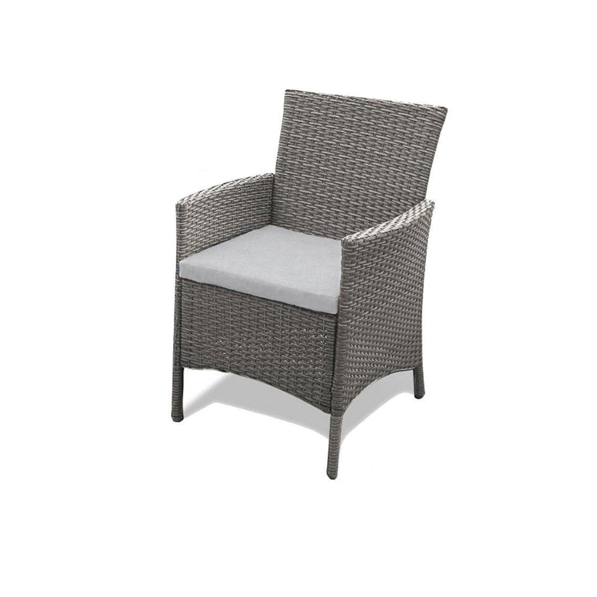 Kemble 8 Seater Rattan Round Garden Dining set - Grey - Laura James