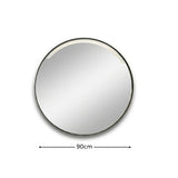 Kimbridge 90cm LED Round Bathroom Mirror - Black - Laura James