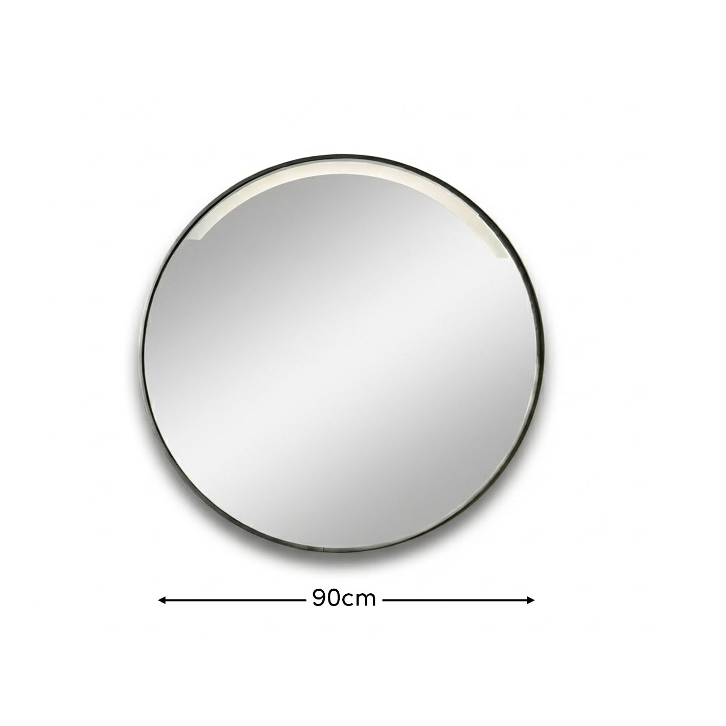 Kimbridge 90cm LED Round Bathroom Mirror - Black - Laura James