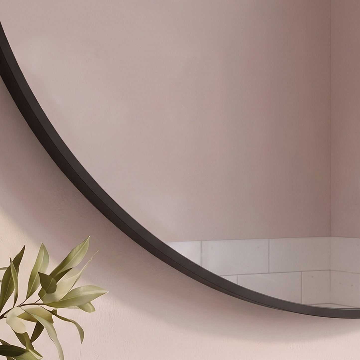 Kimbridge 90cm LED Round Bathroom Mirror - Black - Laura James 