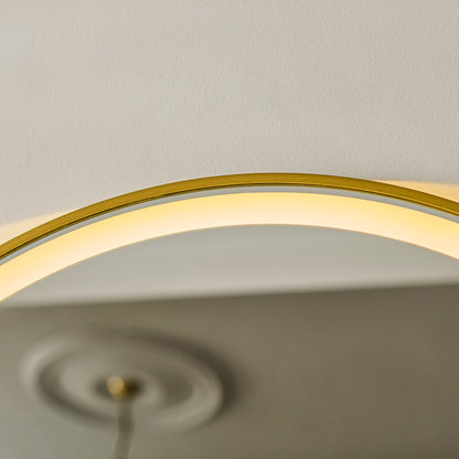 Kimbridge 90cm LED Round Bathroom Mirror - Gold - Laura James