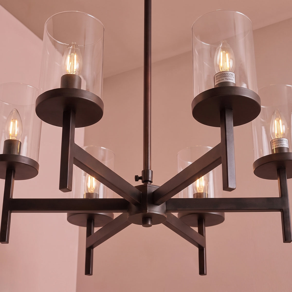 Kingston 50cm 6 Bulb Chandelier - Bronze  - Laura James 