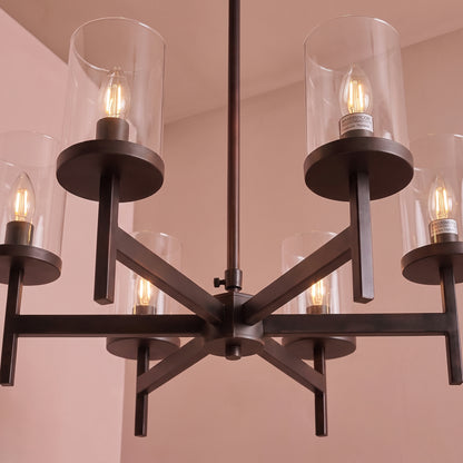 Kingston 50cm 6 Bulb Chandelier - Bronze  - Laura James 