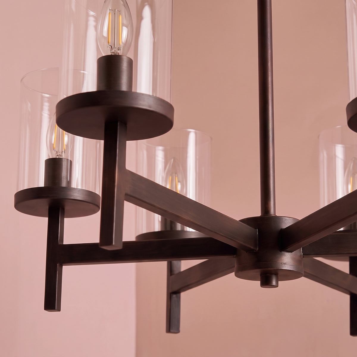 Kingston 50cm 6 Bulb Chandelier - Bronze  - Laura James 