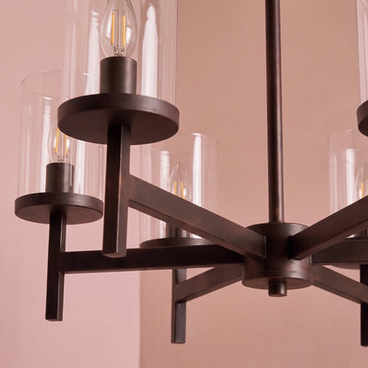 Kingston 50cm 6 Bulb Chandelier - Bronze  - Laura James 