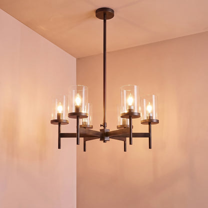 Kingston 50cm 6 Bulb Chandelier - Bronze  - Laura James 