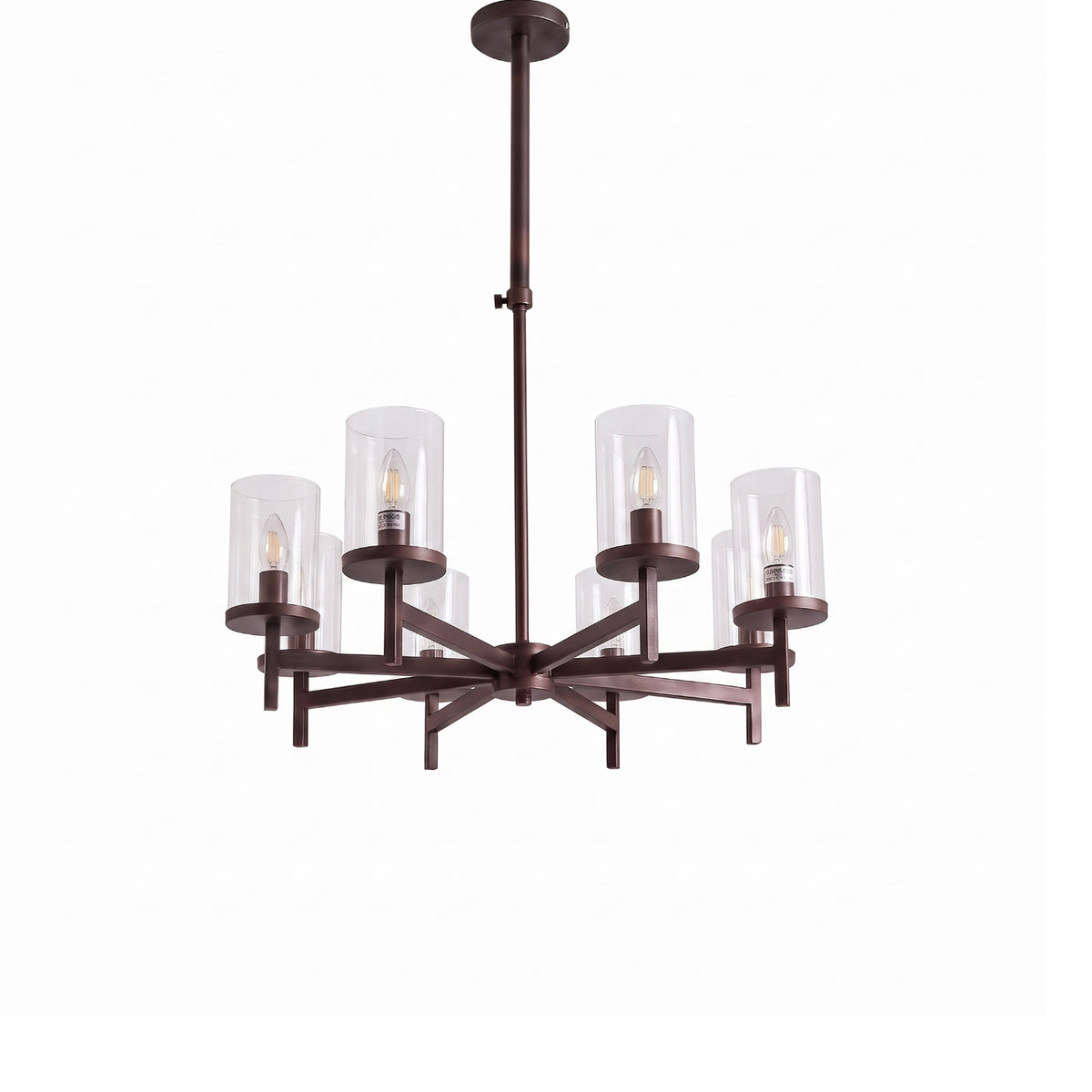 Kingston 50cm 8 Bulb Chandelier - Bronze