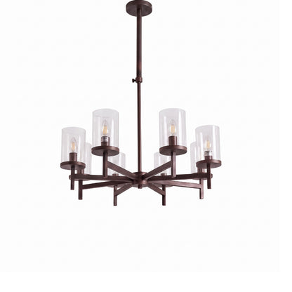 Kingston 50cm 8 Bulb Chandelier - Bronze