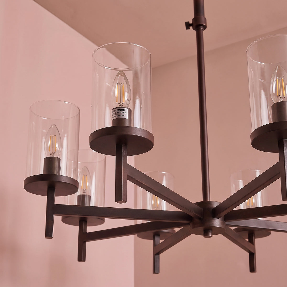 Kingston 50cm 8 Bulb Chandelier - Bronze - Laura James 