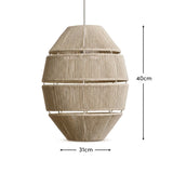 Kinston 40cm Pendant Shade - Off White - Laura James