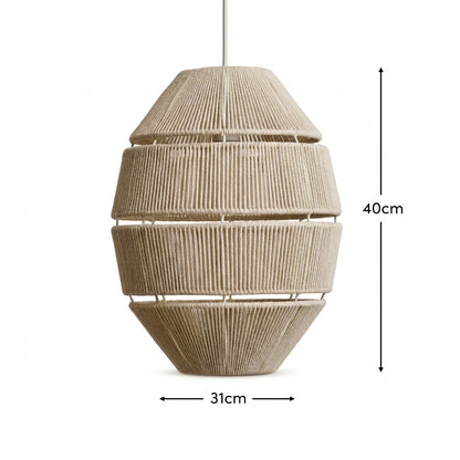 Kinston 40cm Pendant Shade - Off White - Laura James