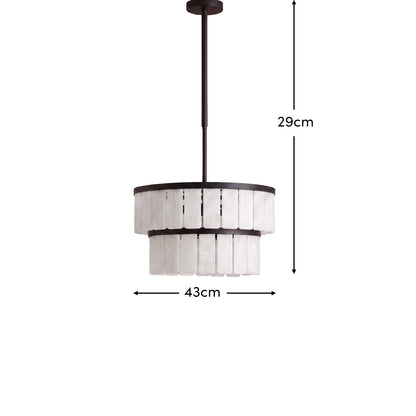 Kinver 43cm Resin Double Chandelier - Black