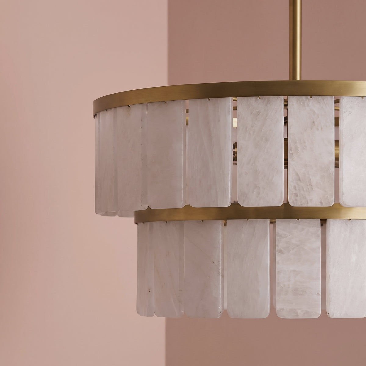 Kinver 43cm Resin Double Chandelier - Gold