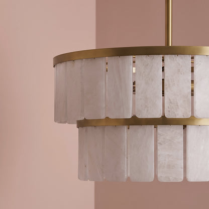 Kinver 43cm Resin Double Chandelier - Gold