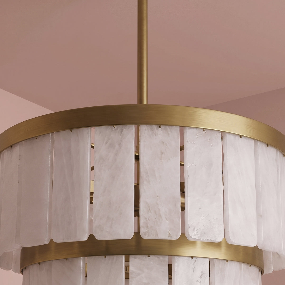 Kinver 43cm Resin Double Chandelier - Gold
