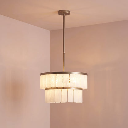 Kinver 43cm Resin Double Chandelier - Gold