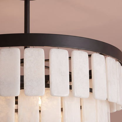 Kinver 43cm Resin Triple Chandelier - Black