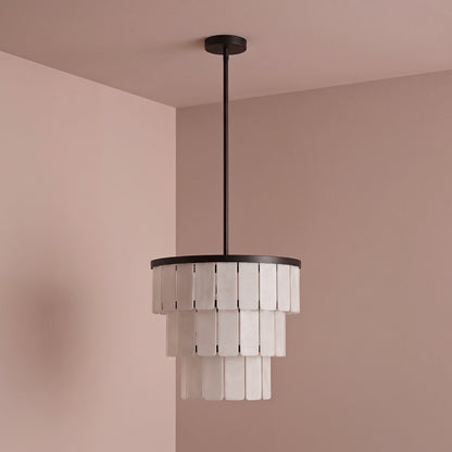 Kinver 43cm Resin Triple Chandelier - Black