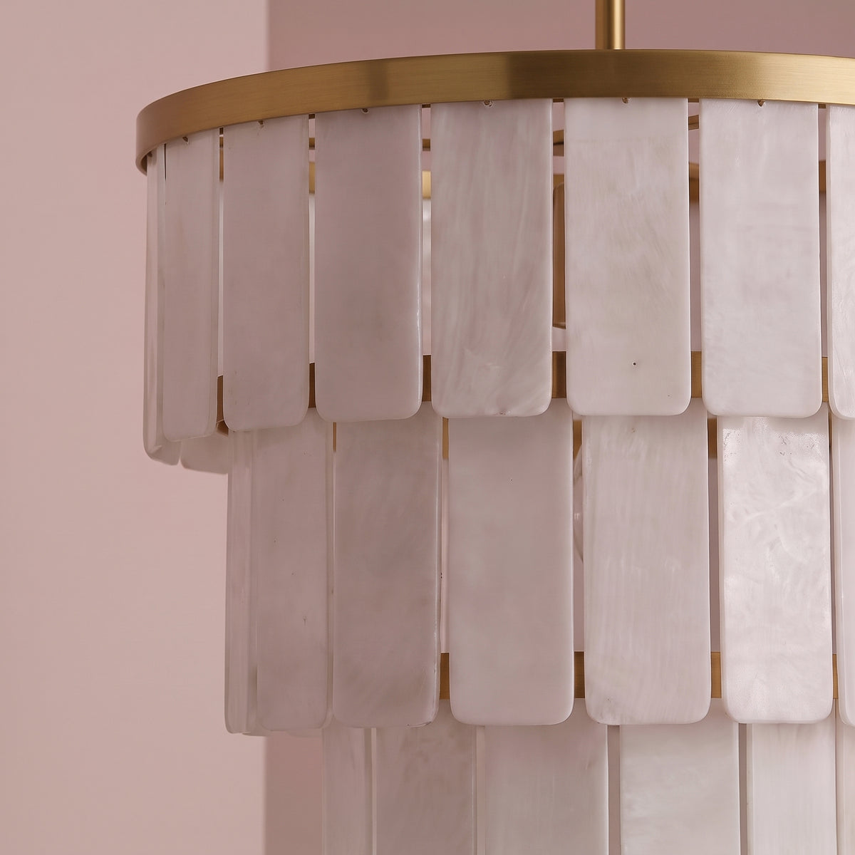 Kinver 43cm Resin Triple Chandelier - Gold