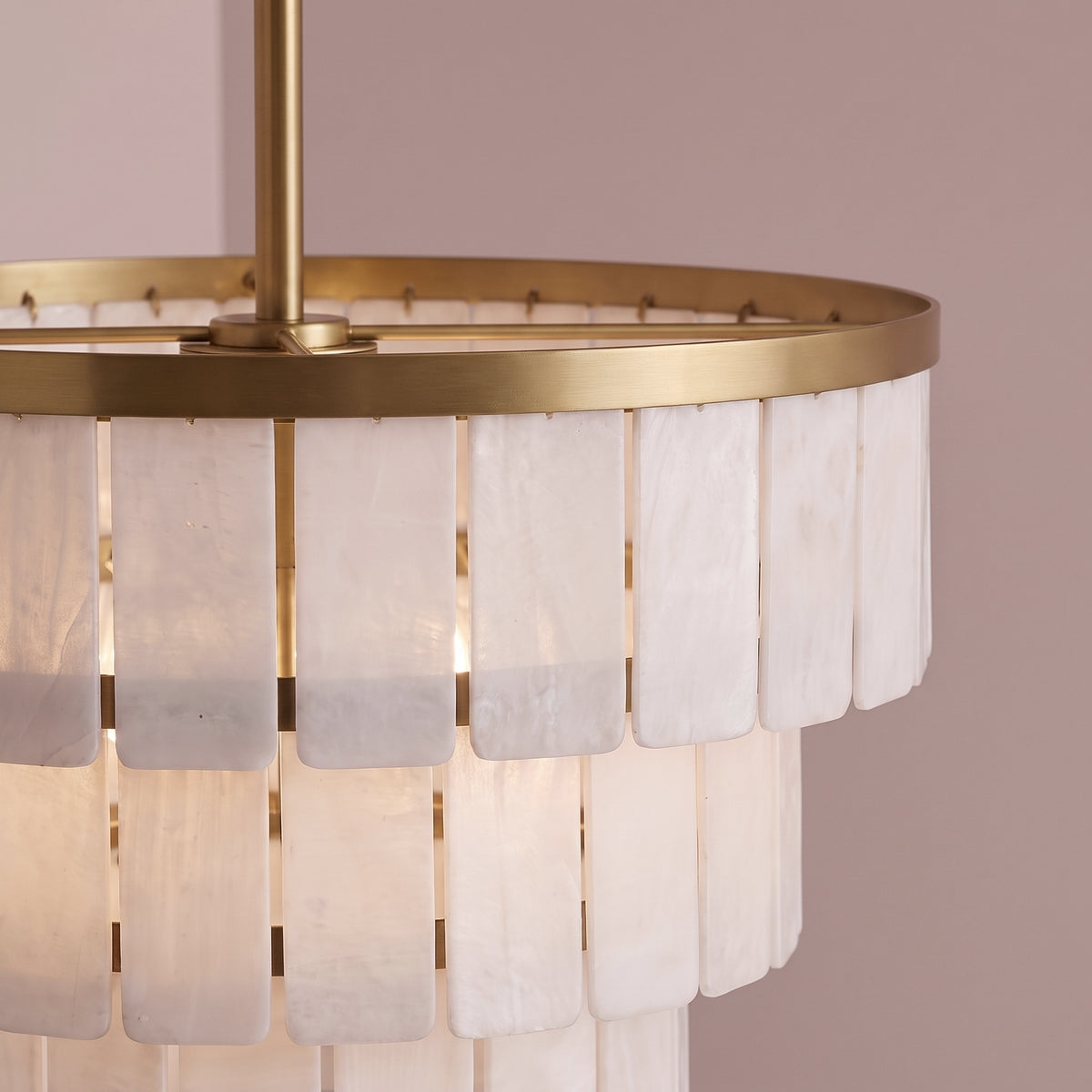 Kinver 43cm Resin Triple Chandelier - Gold