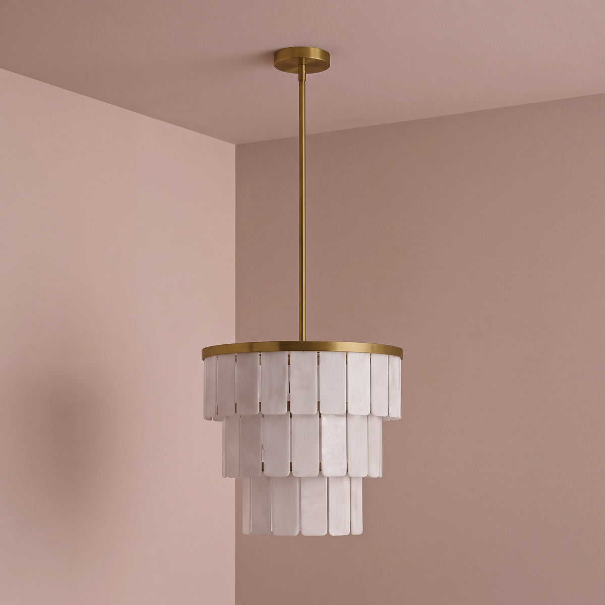 Kinver 43cm Resin Triple Chandelier - Gold