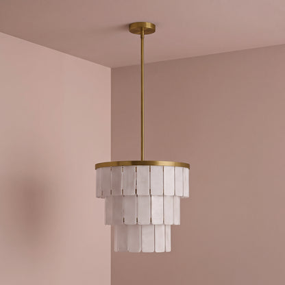 Kinver 43cm Resin Triple Chandelier - Gold