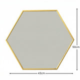 Kirton 50x43Cm Metal Hexagon Mirror - Laura James