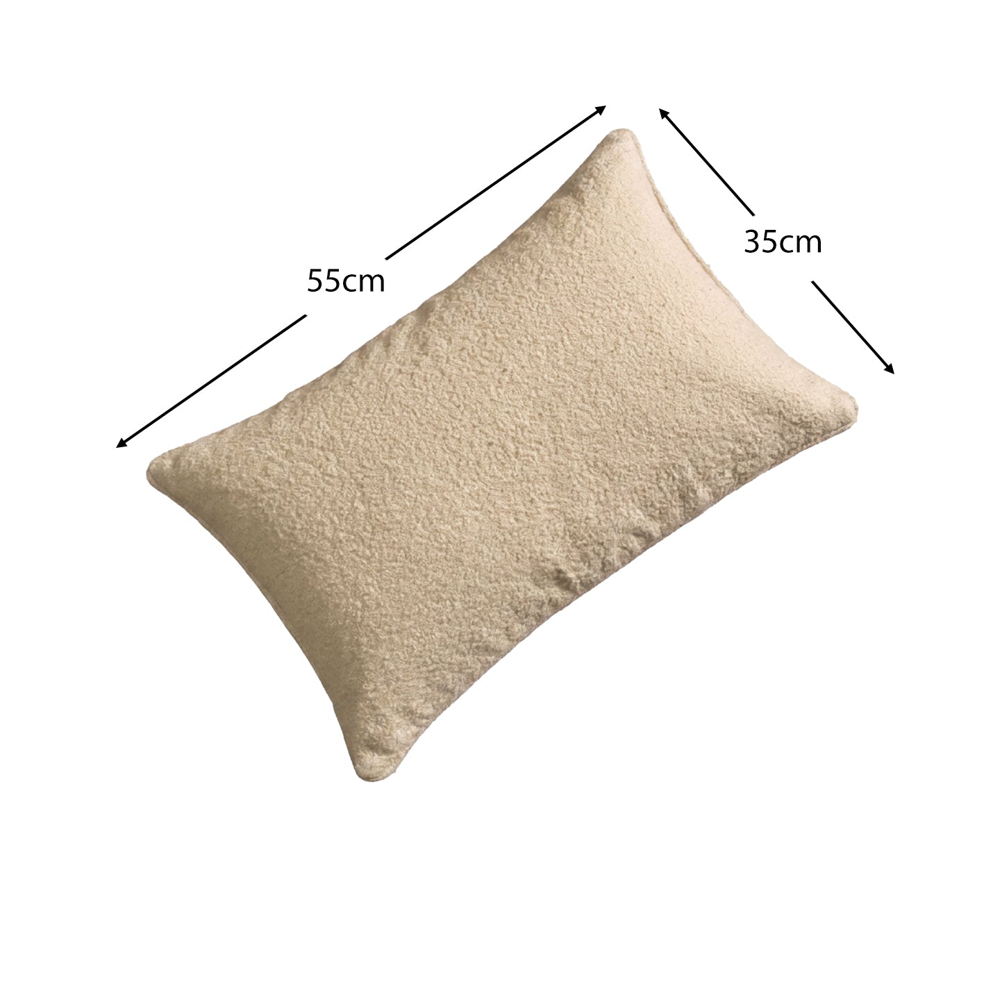 Knightsbridge 35x55cm Cushion Cover - Natural Boucle - Laura James 