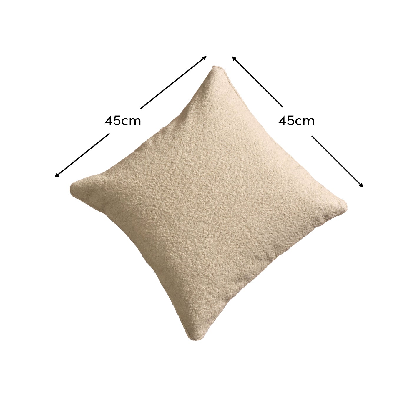 Knightsbridge 45x45cm Cushion Cover - Natural Boucle - Laura James 