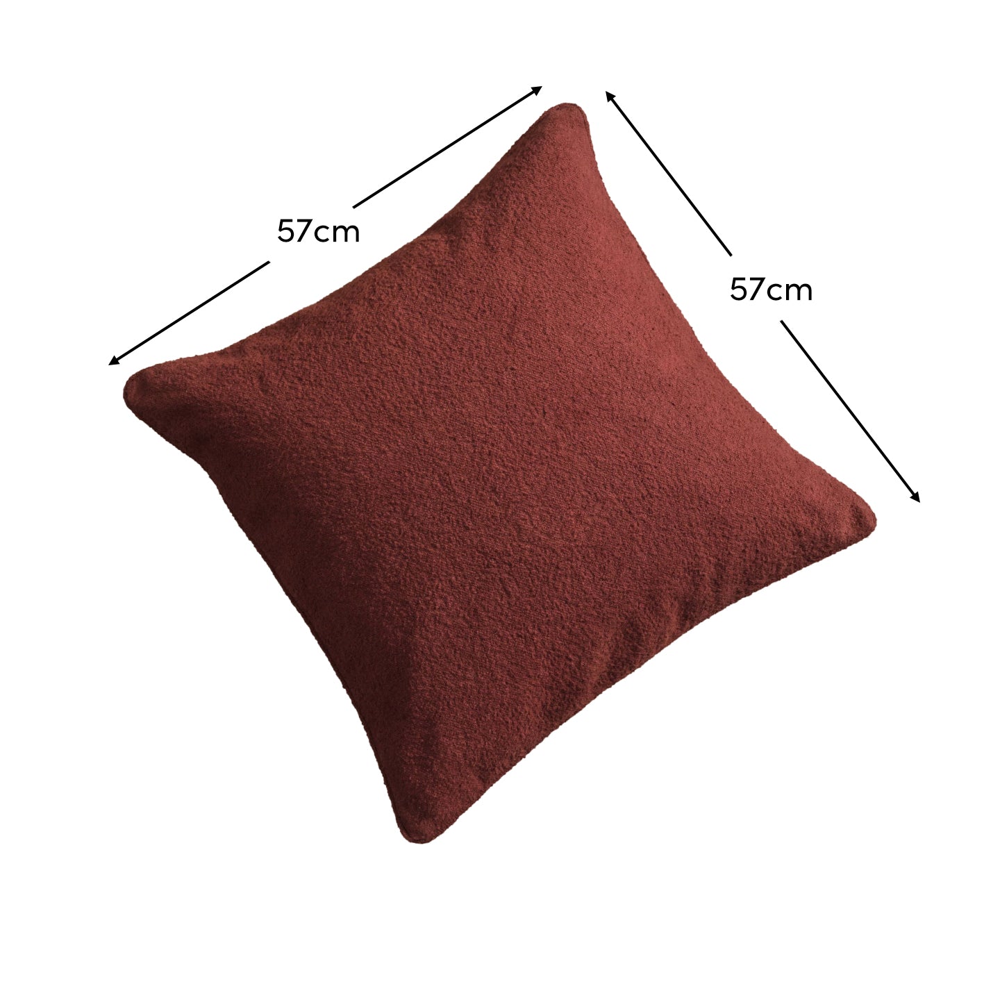 Knightsbridge 57x57cm Cushion Cover - Russet Boucle - Laura James 