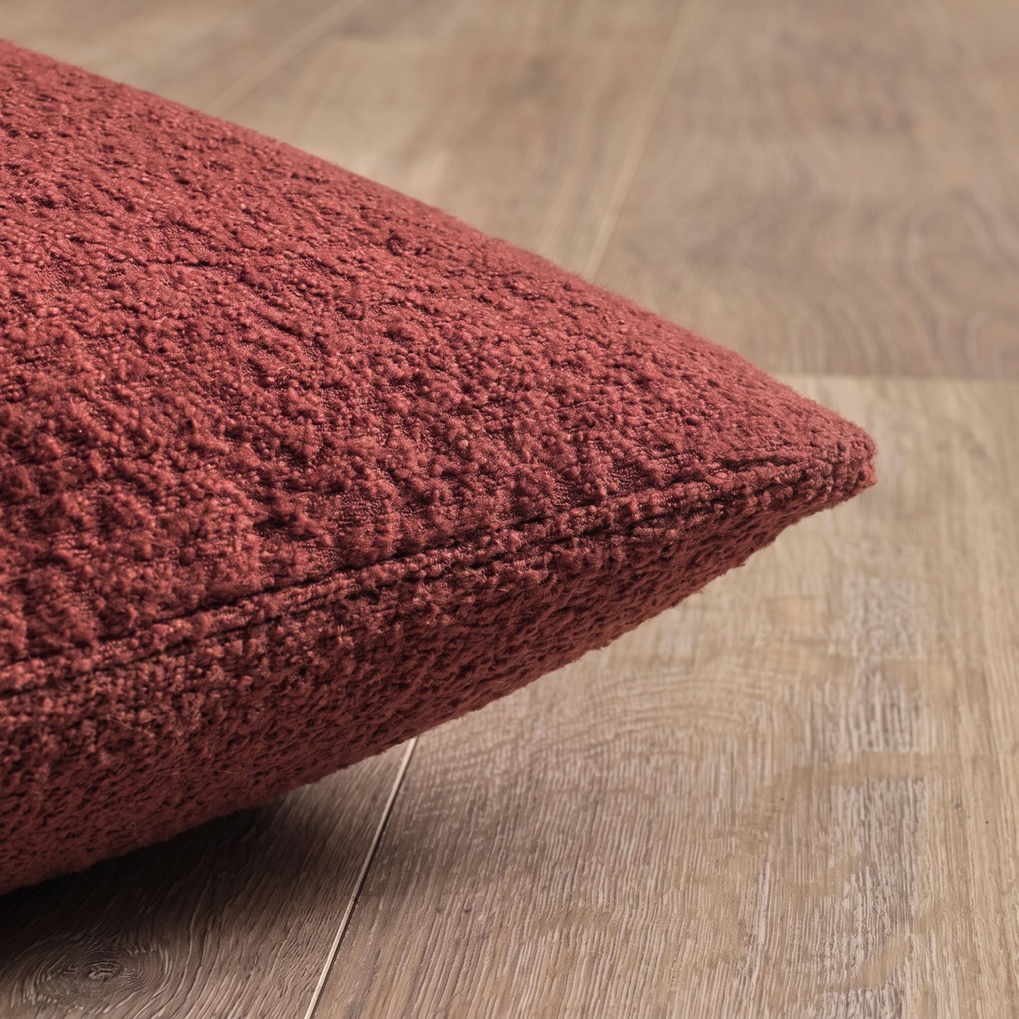 Knightsbridge 45x45cm Cushion Cover - Russet Boucle