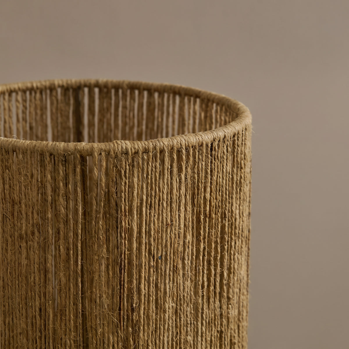 Konduru Taupe Jute & Mangowood Table Lamp - 30cm - Laura James 