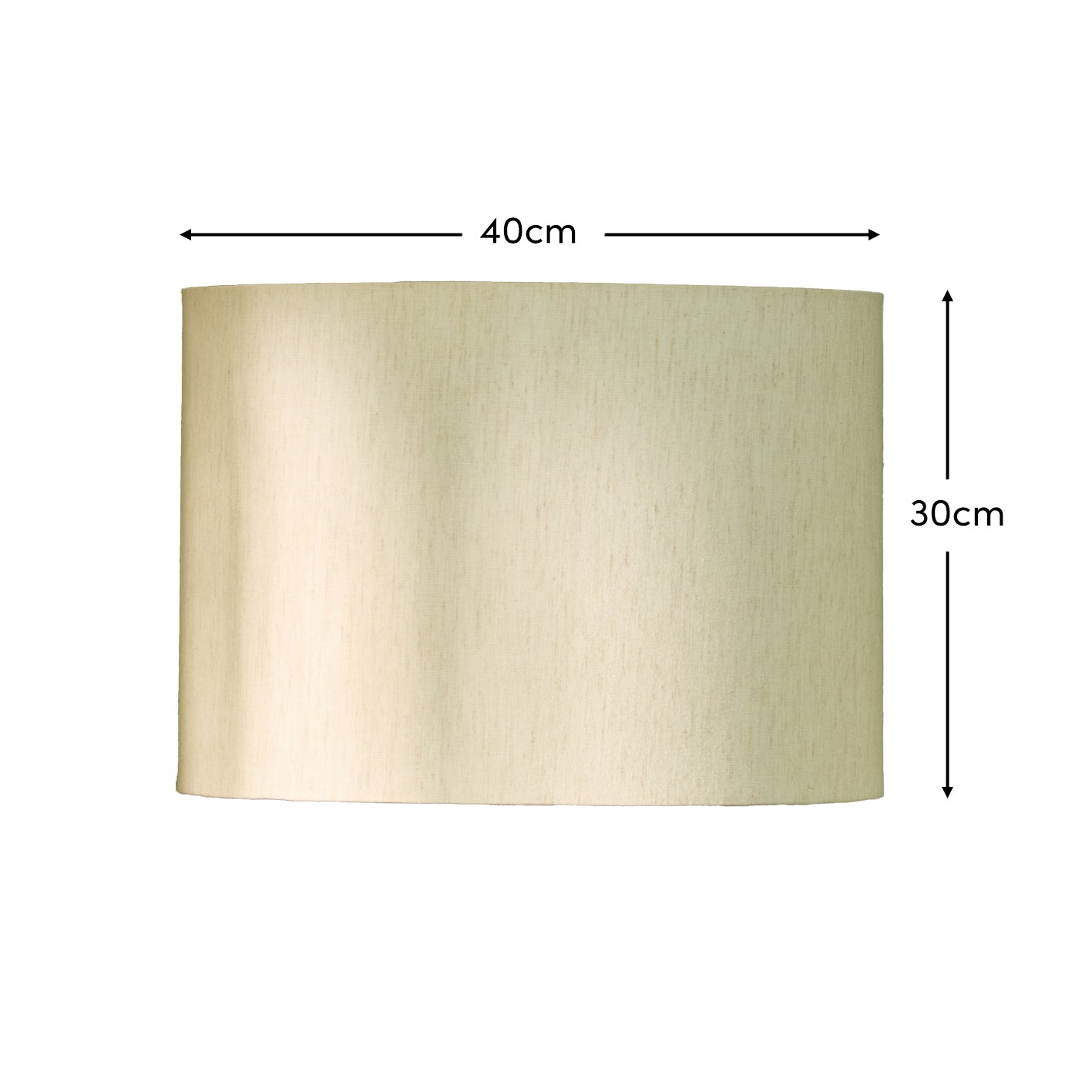 Konduru 40cm Lamp Shade - Natural Fabric and Natural Mango Wood - Laura James 