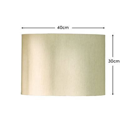 Konduru 40cm Lamp Shade - Natural Fabric and Natural Mango Wood - Laura James 
