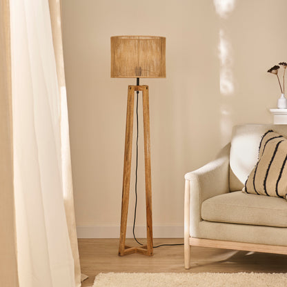 Konduru 150cm Floor Lamp Base - Natural Mango Wood - Laura James