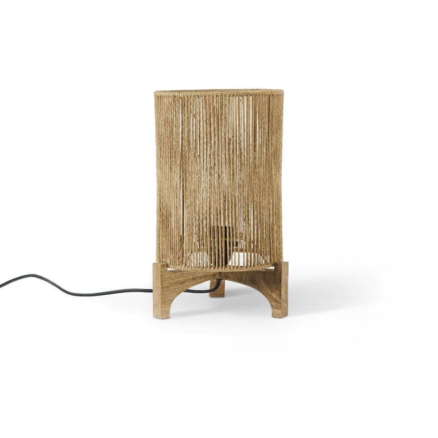 Konduru Natural Jute & Mango Wood Table Lamp - 30cm - Laura James 